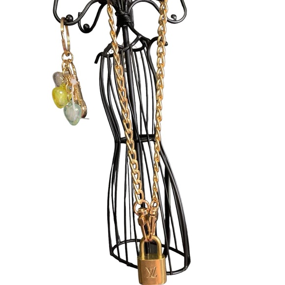 $299 Authentic Louis Vuitton Padlock, no key included, *does come w/gold chain* - Picture 3 of 3